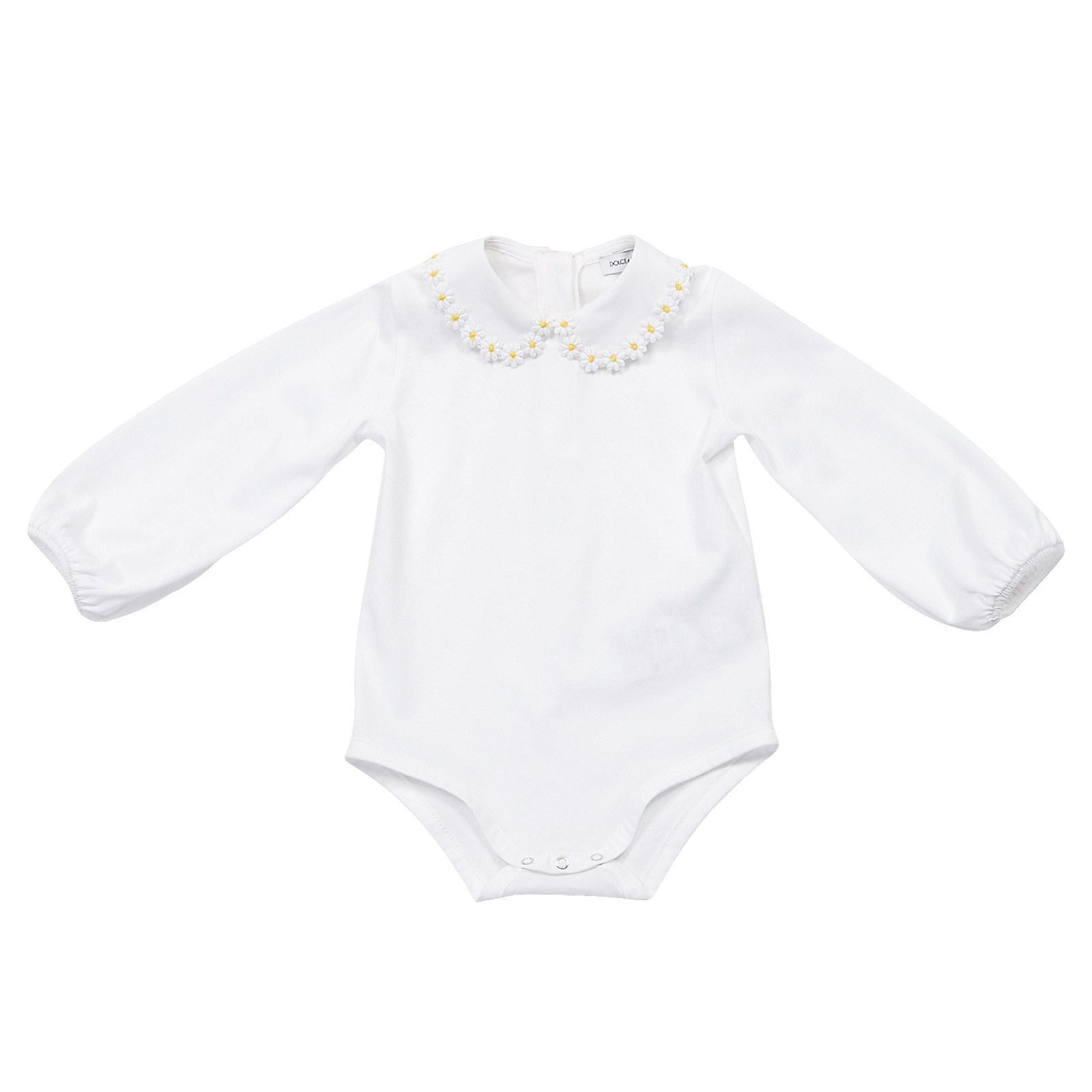 Baby Girls Ivory Bodysuit With Frill Collar - CÉMAROSE | Children's Fashion Store - 1