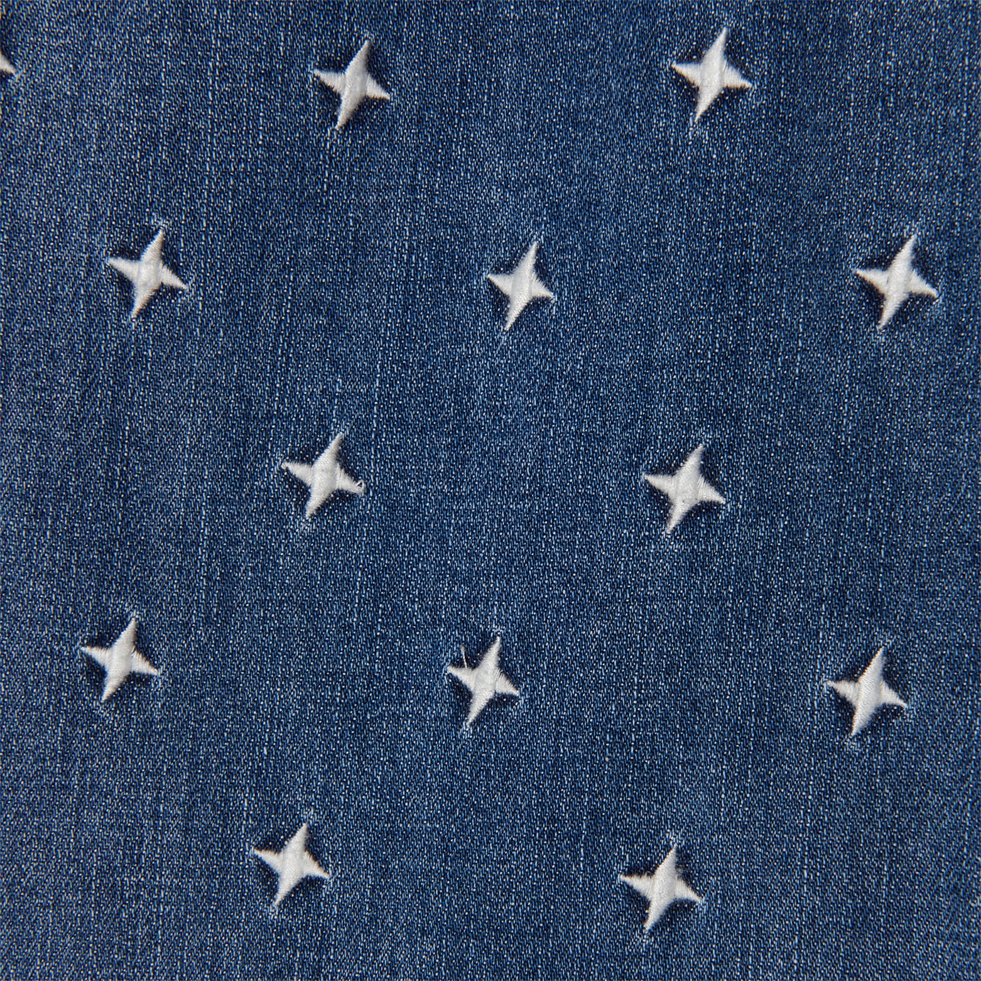 Girls Blue Stars Denim Trousers