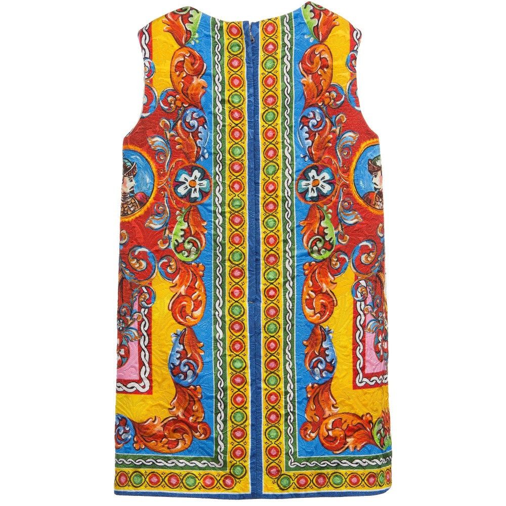 Girls Multicolor Teatro Pupi Printed Pinafore Dress - CÉMAROSE | Children's Fashion Store - 2
