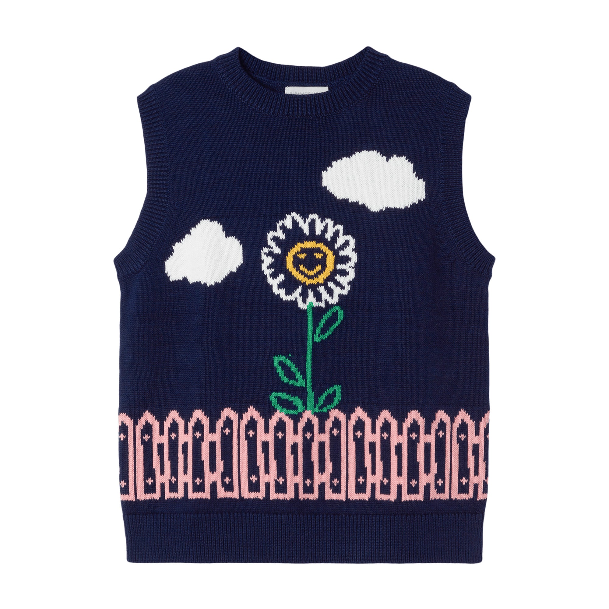 Girls Dark Navy Knit Gilet