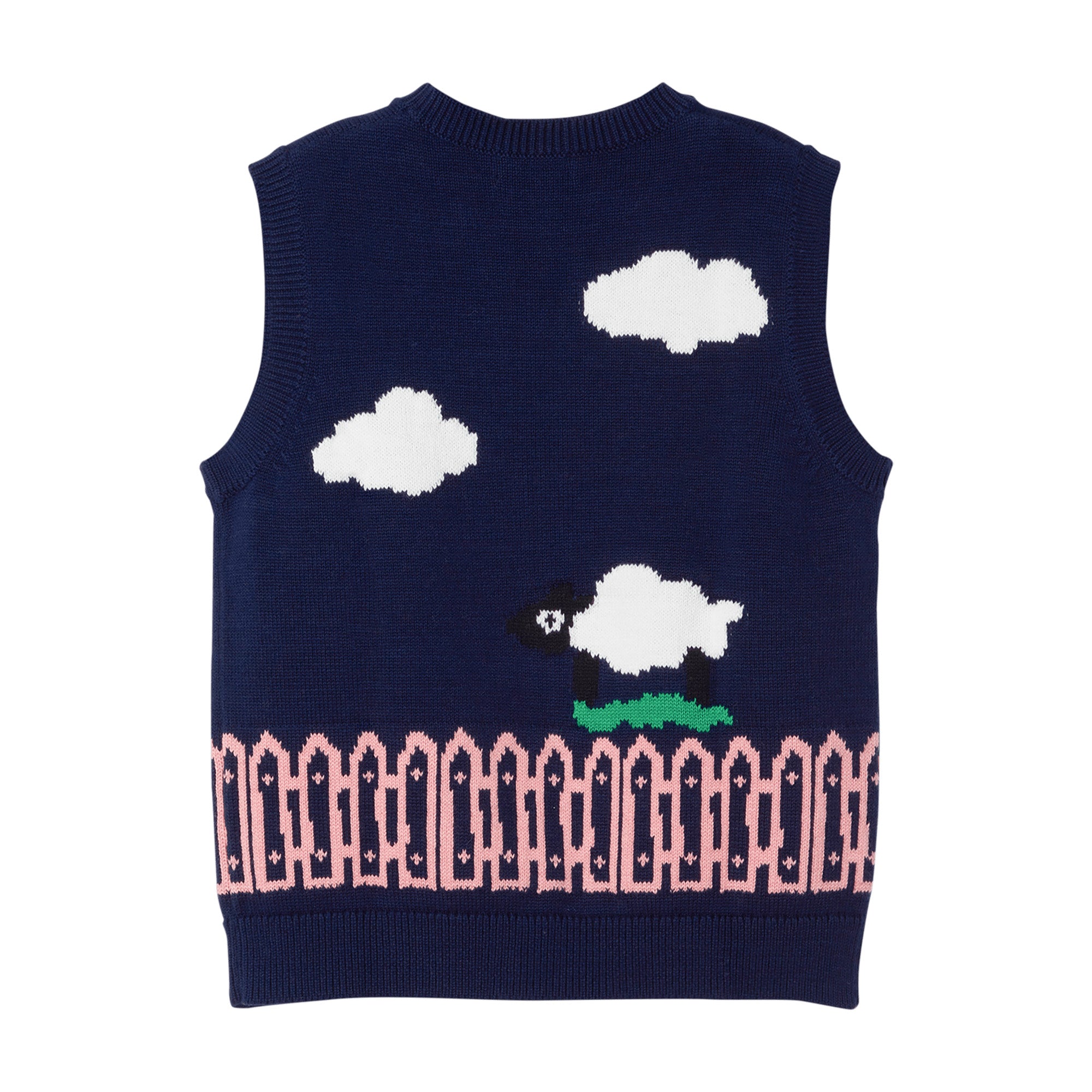 Girls Dark Navy Knit Gilet