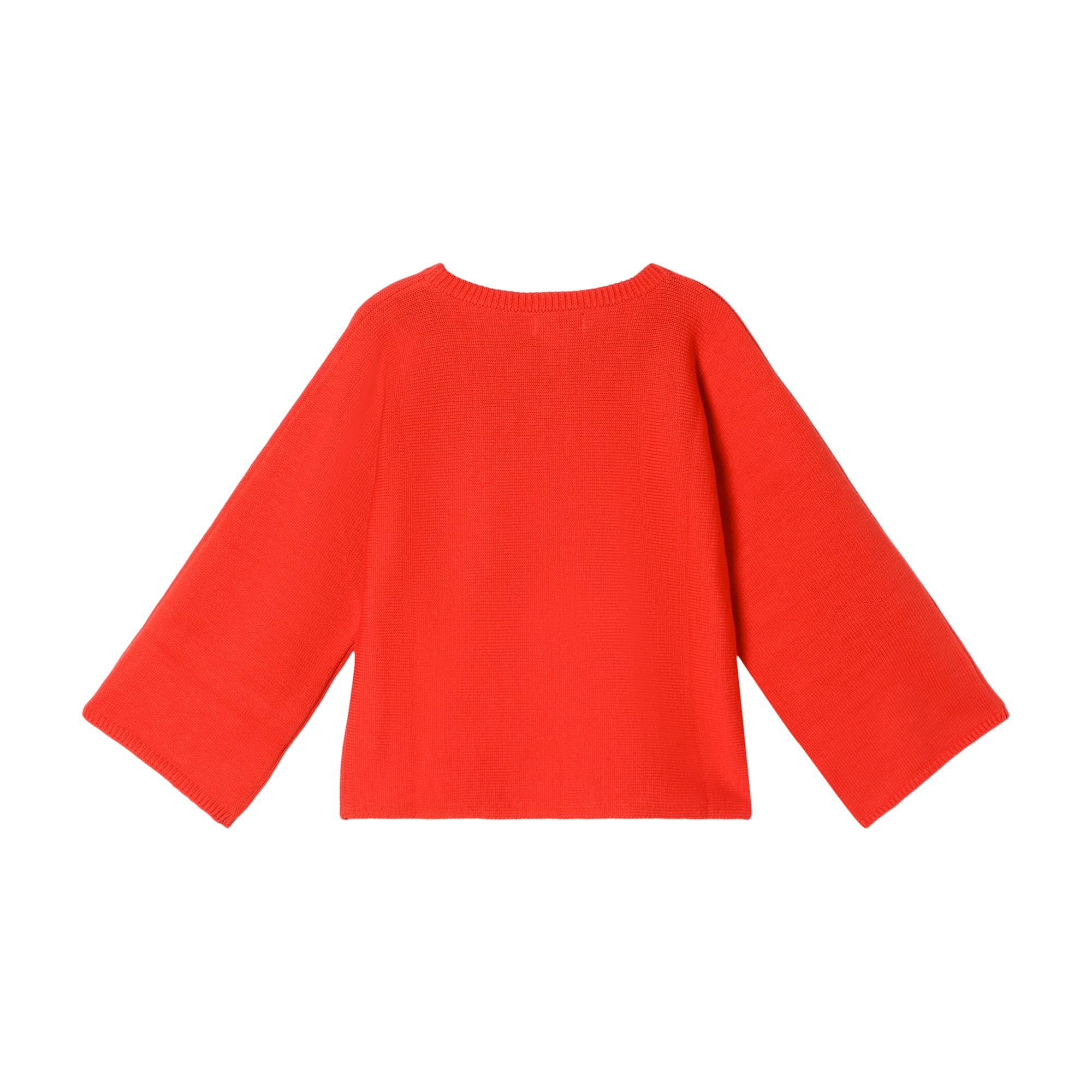 Girls Red Logo Cotton Sweater