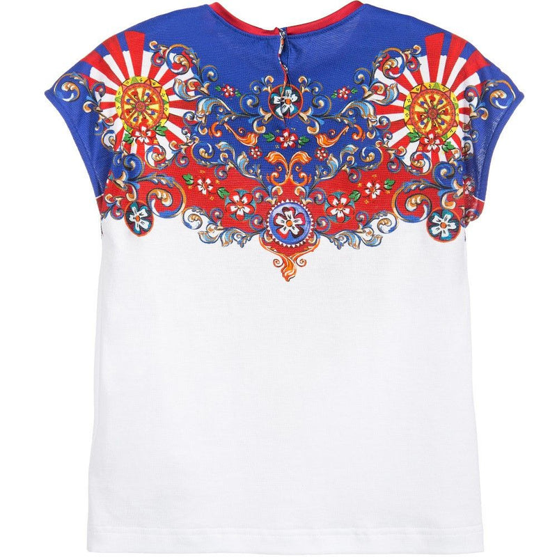 Girls Multicolor Printed Blouse With Gems Trims - CÉMAROSE | Children's Fashion Store - 2