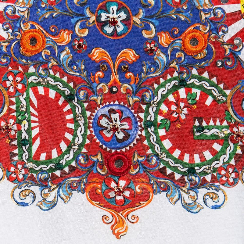 Girls Multicolor Printed Blouse With Gems Trims - CÉMAROSE | Children's Fashion Store - 3