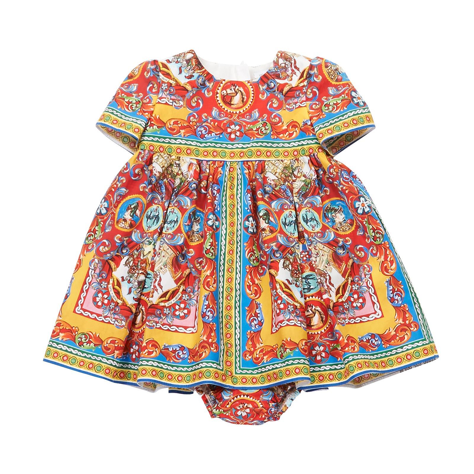 Baby Girls Printed Cotton Dress - CÉMAROSE | Children's Fashion Store - 1