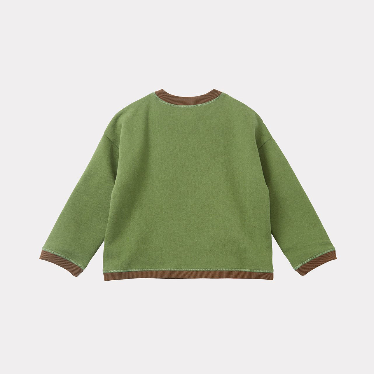 Boys & Girls Green Logo Cotton Sweatshirt