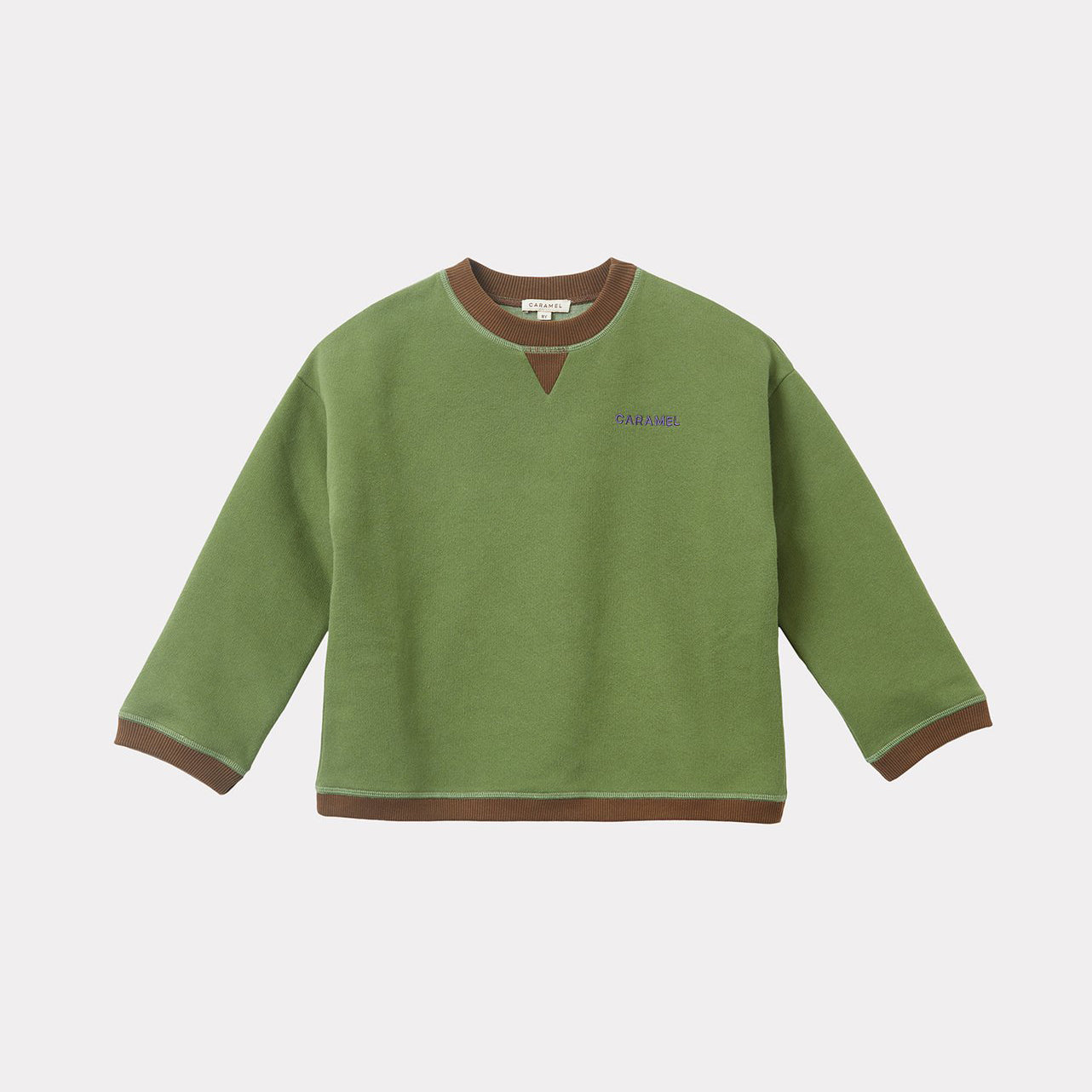 Boys & Girls Green Logo Cotton Sweatshirt