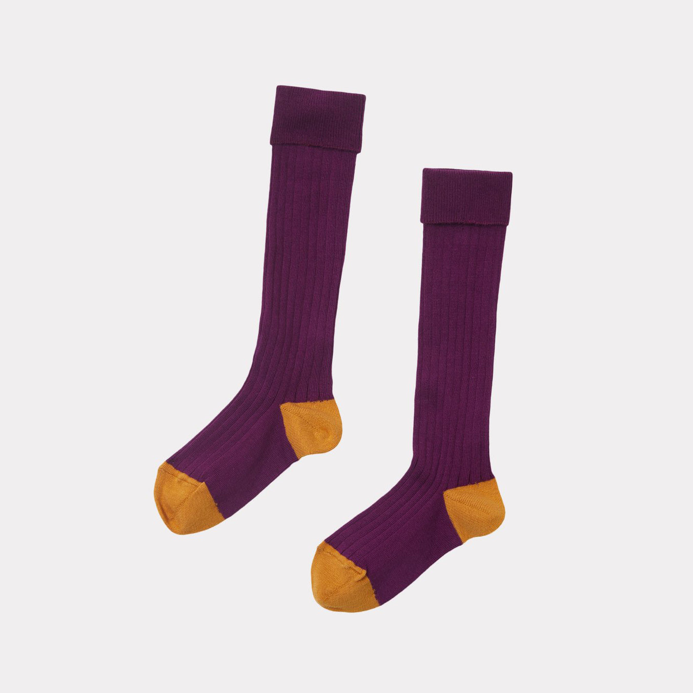 Boys & Girls Violet Cotton Long Socks