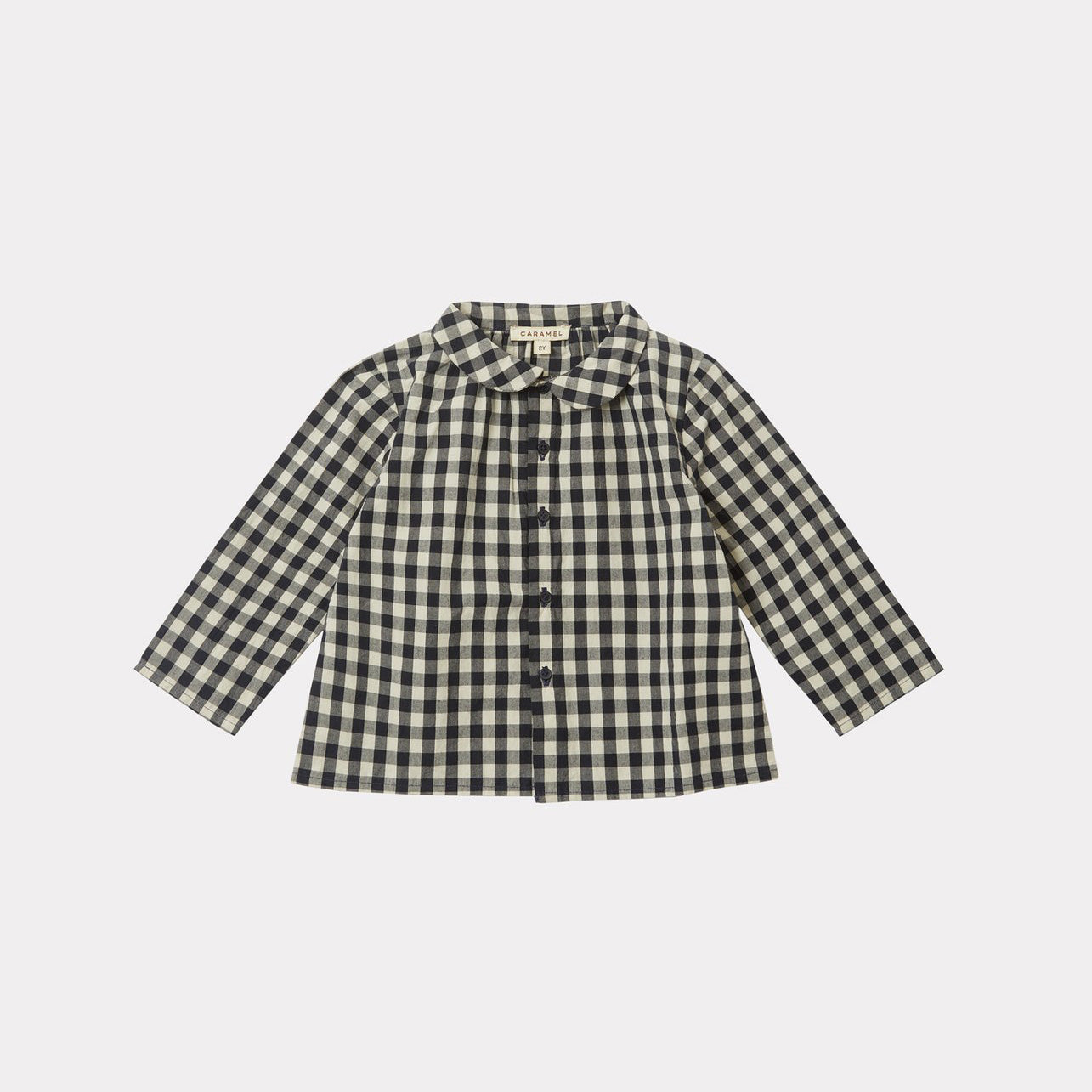 Baby Boys & Girls Blue Check Cotton Shirt