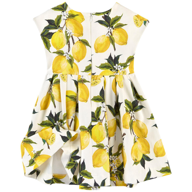 Girls White&Yellow Fruits Printed Dress - CÉMAROSE | Children's Fashion Store - 2