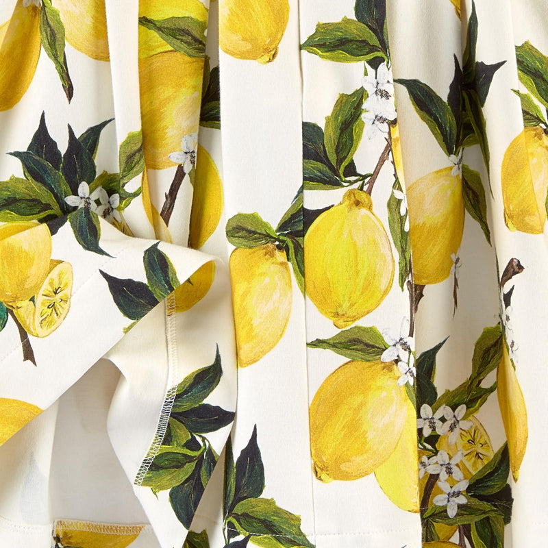 Girls White&Yellow Fruits Printed Dress - CÉMAROSE | Children's Fashion Store - 3