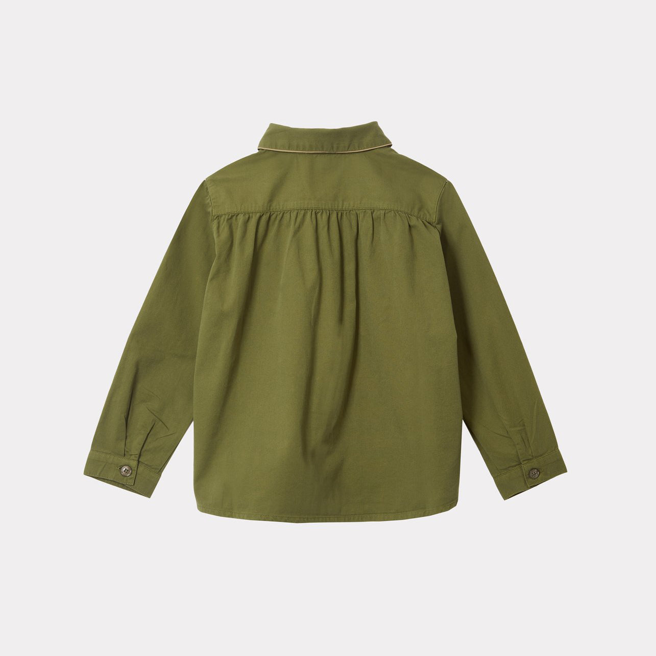 Girls Green Cotton Shirt