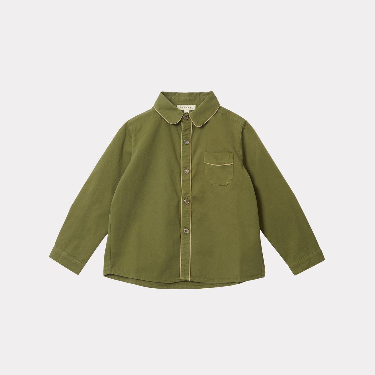 Girls Green Cotton Shirt