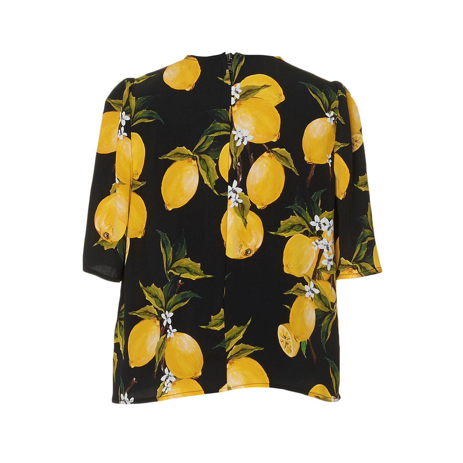Girls Black Cotton Lemons Printed Blouse - CÉMAROSE | Children's Fashion Store - 2
