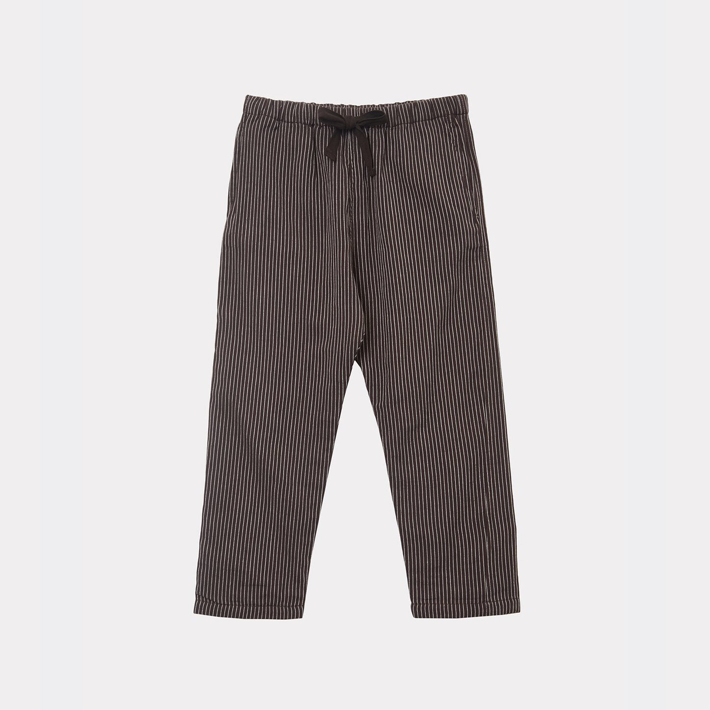 Boys & Girls Brown Strips Cotton Trousers