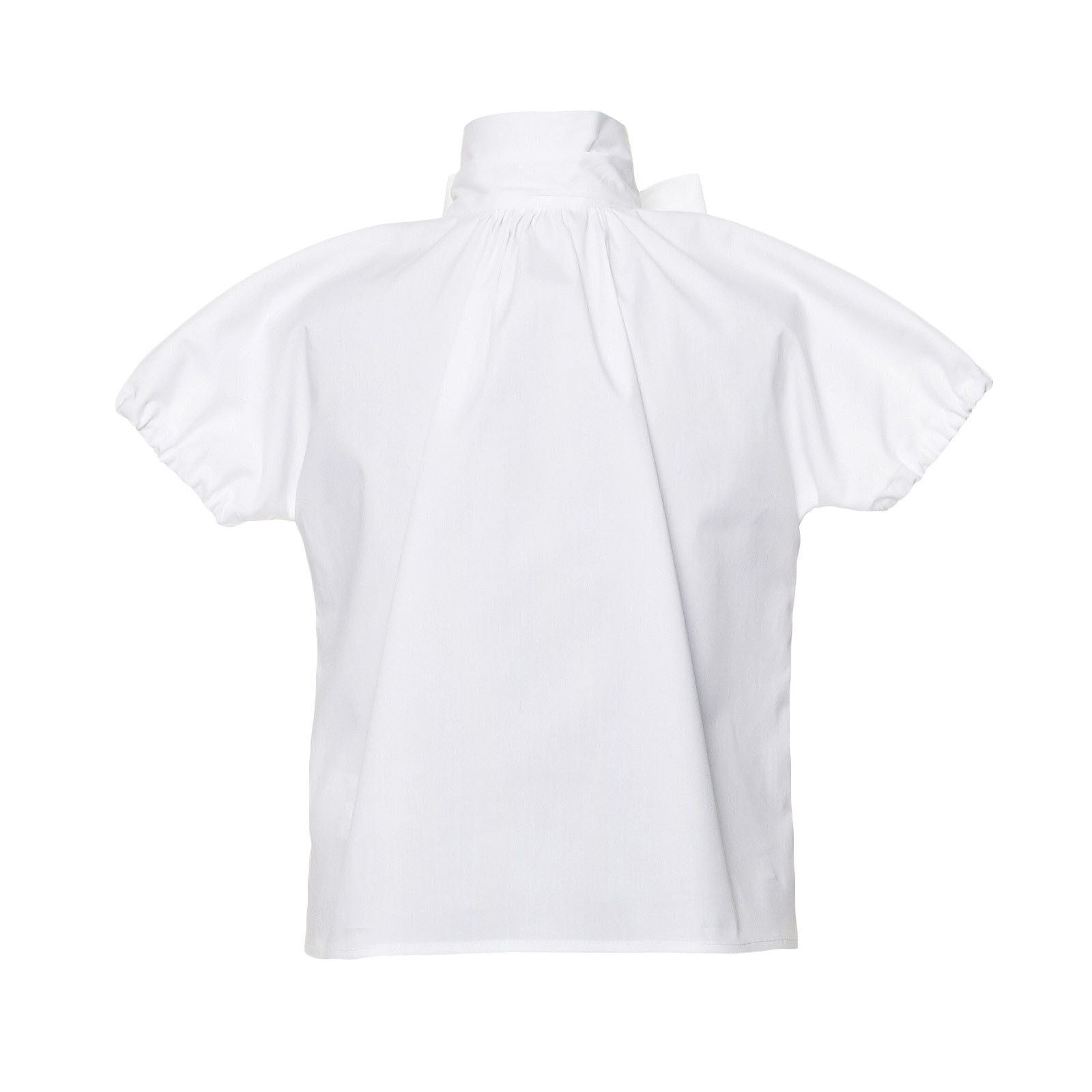 Girls Ivory Short Sleeve Blouse With Bow Trims - CÉMAROSE | Children's Fashion Store - 2