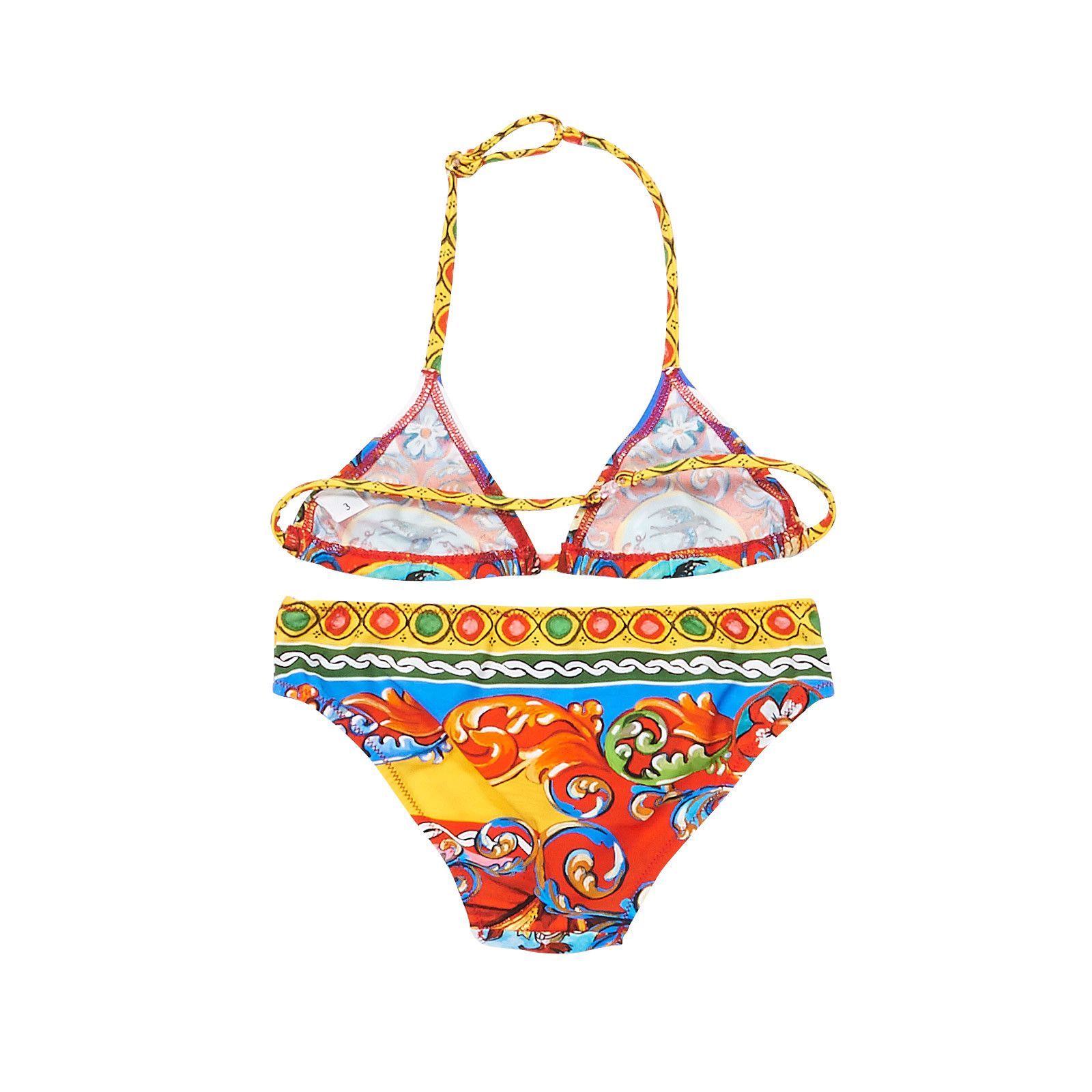 Girls Multicolor Teatro Pupi Printed Bikini - CÉMAROSE | Children's Fashion Store - 2