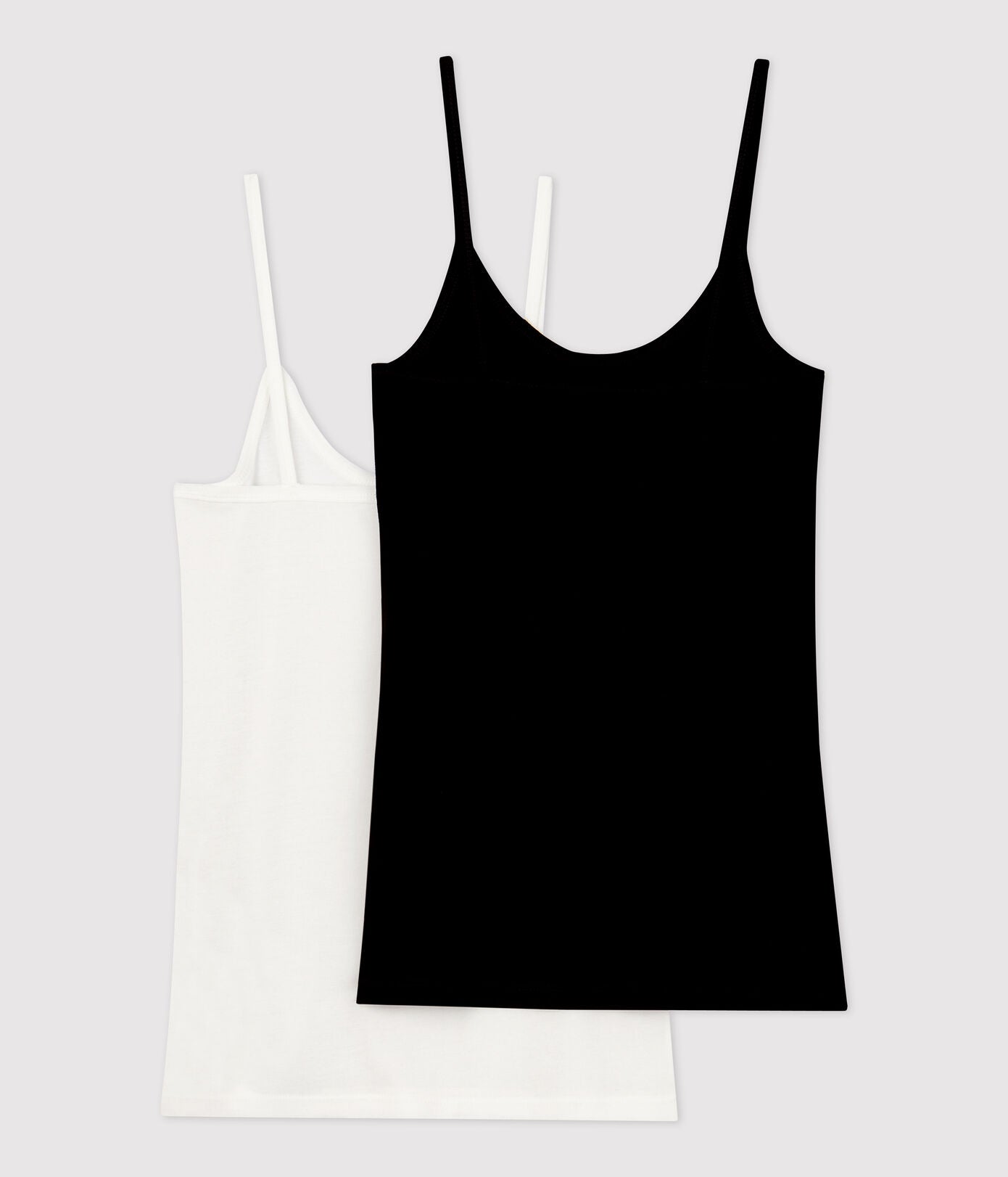 Girls Black & White Cotton Vest Set
