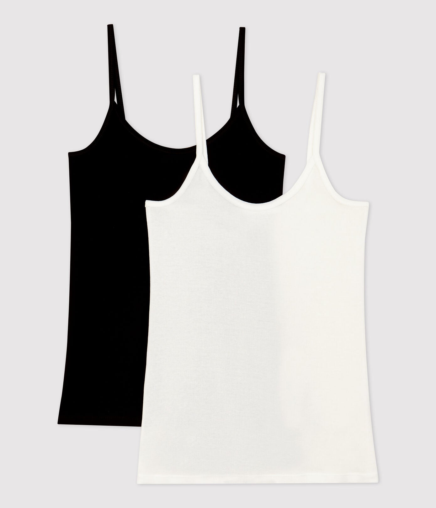 Girls Black & White Cotton Vest Set