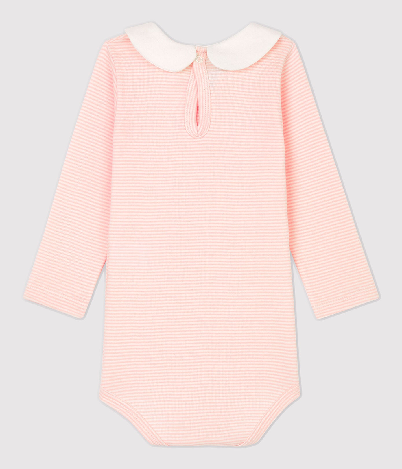 Baby Girls Pink Stripes Cotton Babysuit