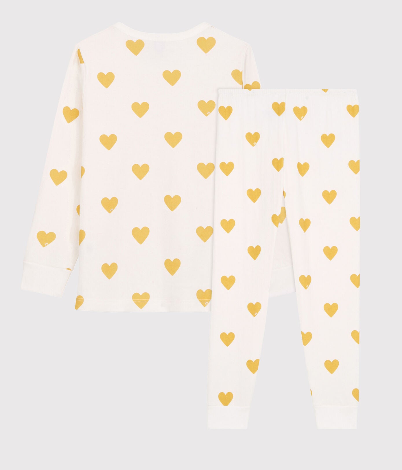 Girls White Heart Cotton Nightwear Set