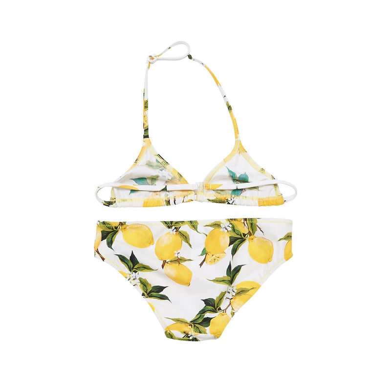 Girls White Lemons Printed Bikini - CÉMAROSE | Children's Fashion Store - 2