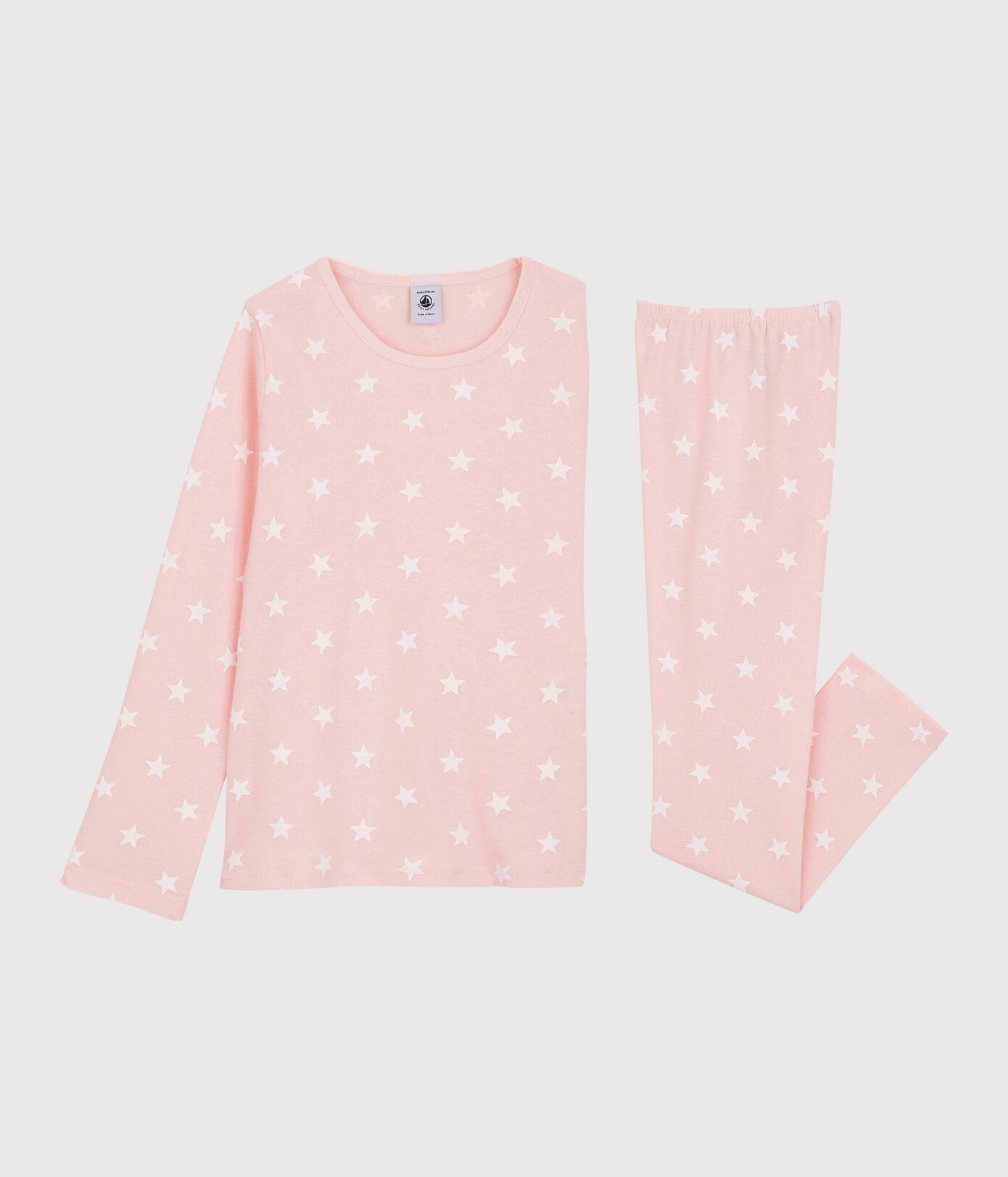 Girls Pink Stars Cotton Nightwear Set