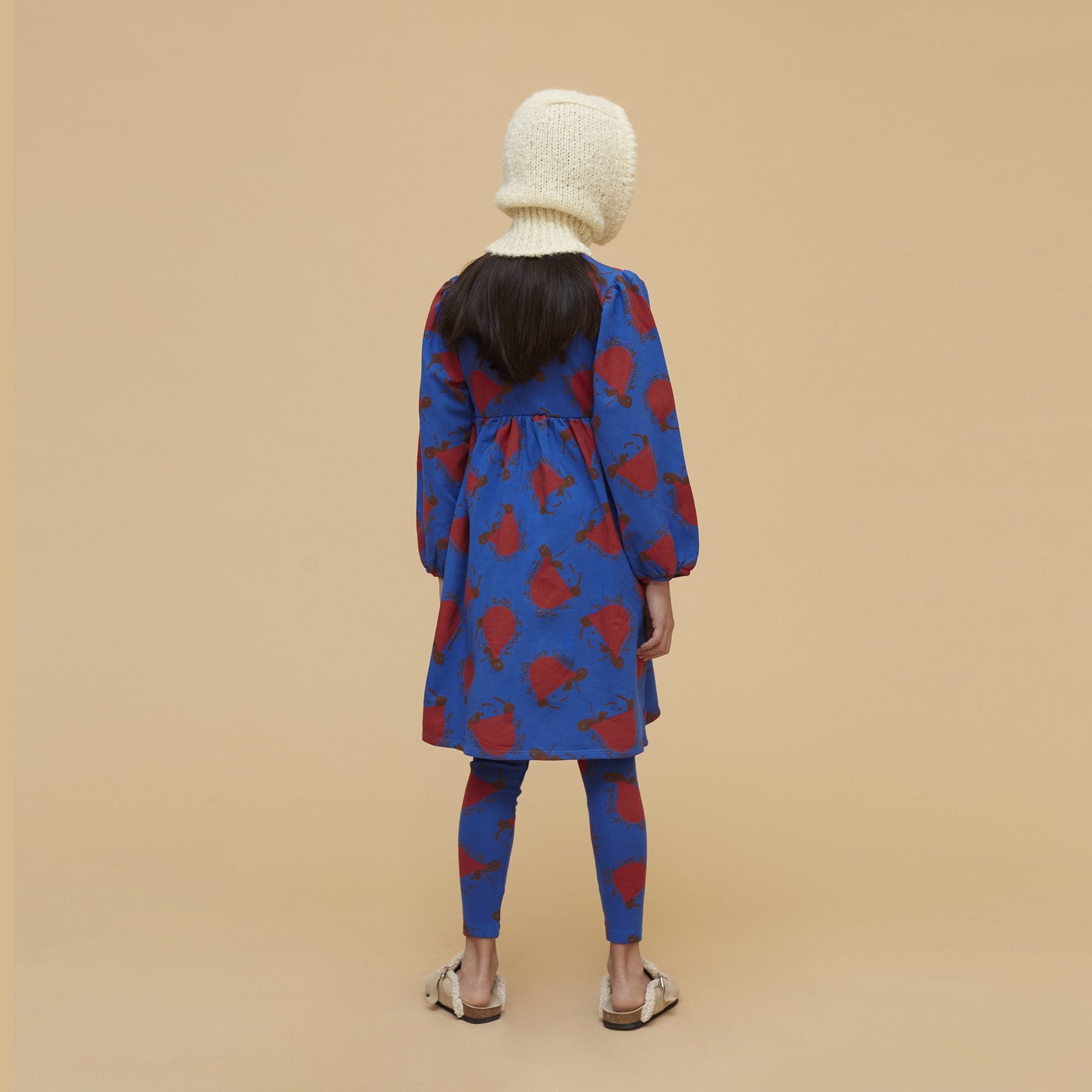 Girls Blue Printed Dress