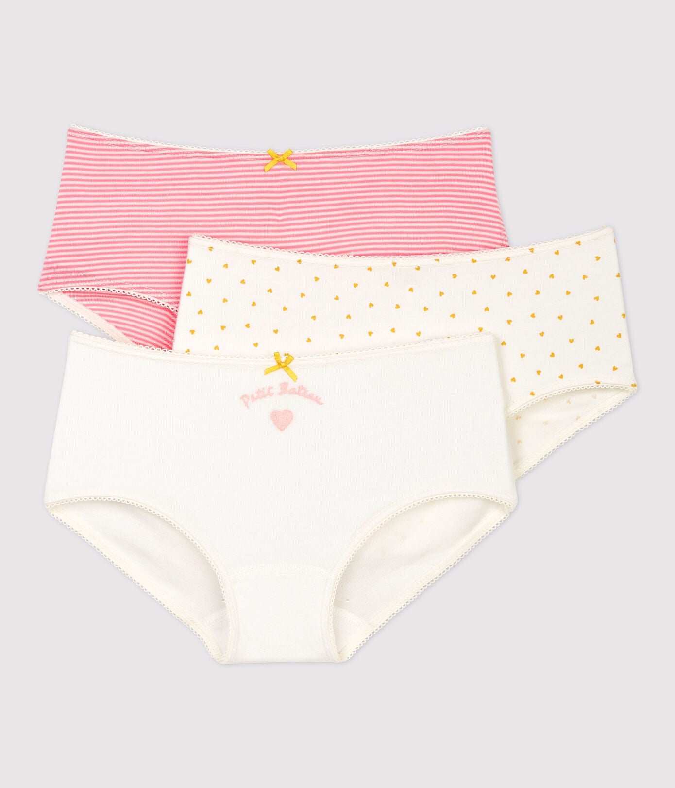 Girls Multicolor Cotton Underwear Set(3 Pack)