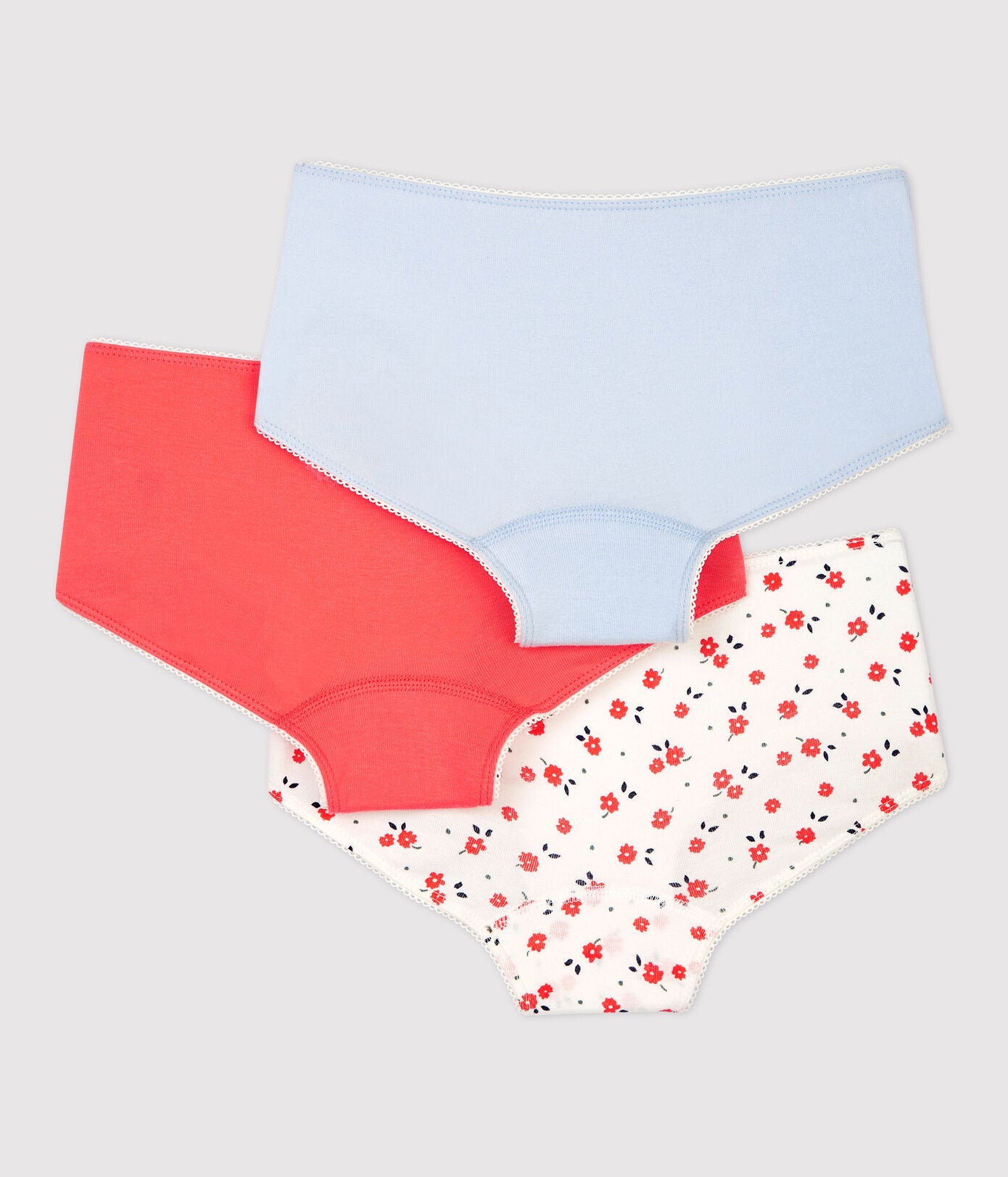 Girls Multicolor Cotton Underwear Set (3 Pack)