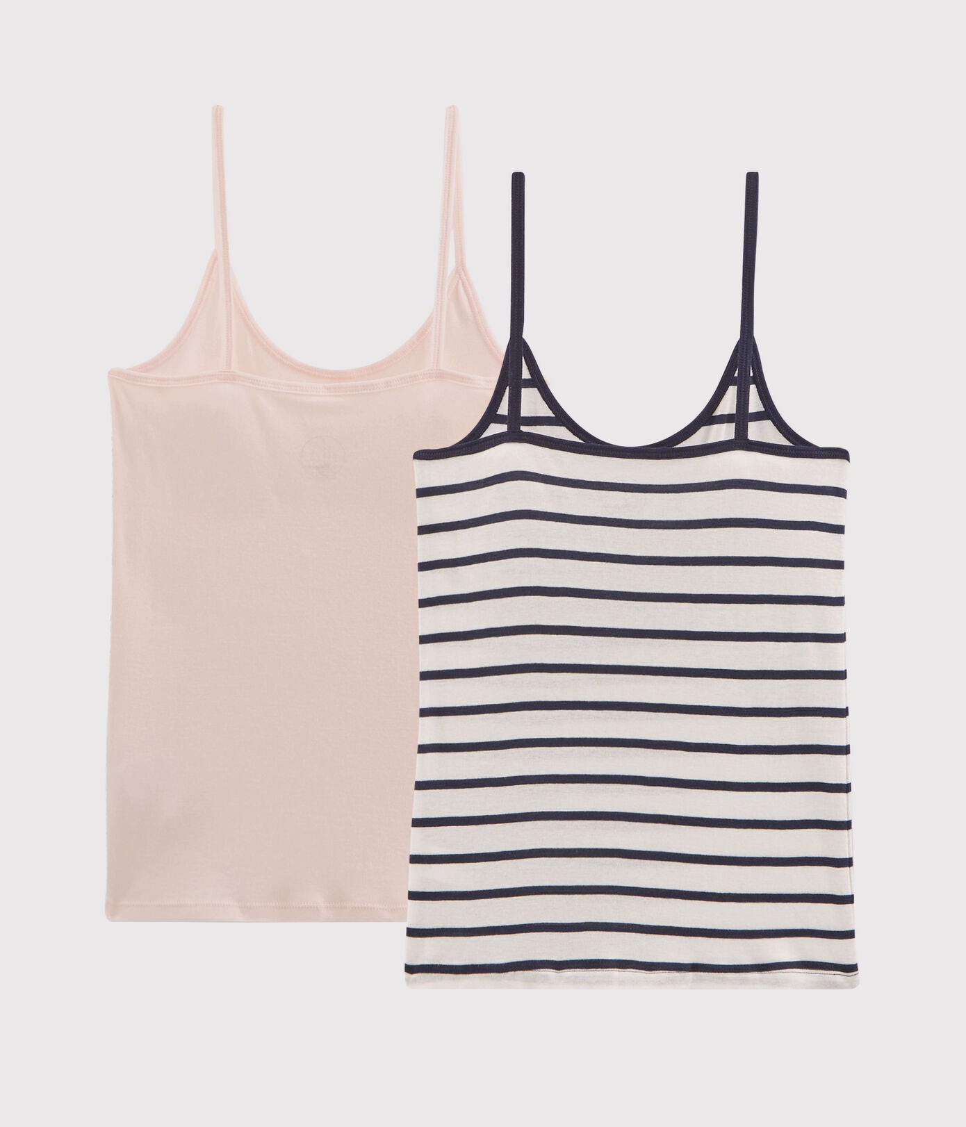 Girls Pink & Black Cotton Vest Set (2 Pack)