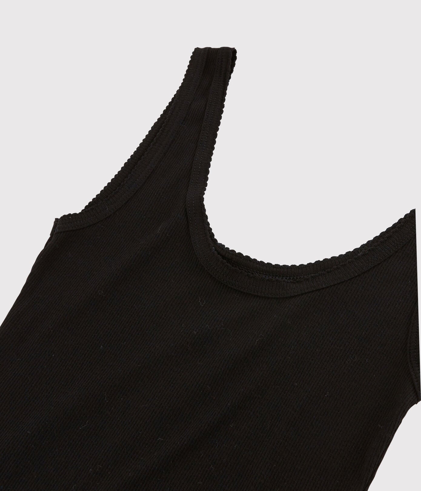 Girls Black Cotton Vest