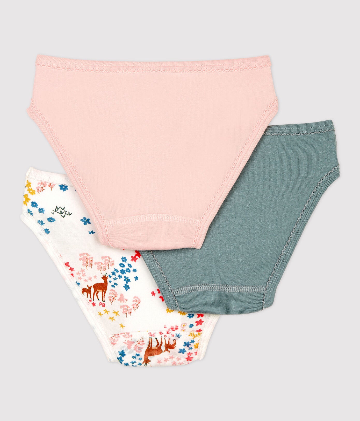 Girls Multicolor Cotton Underwear Set (3 Pack)