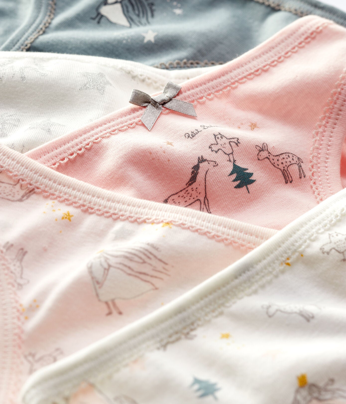 Girls Multicolor Printed Cotton Underwear Set(5 Pack)