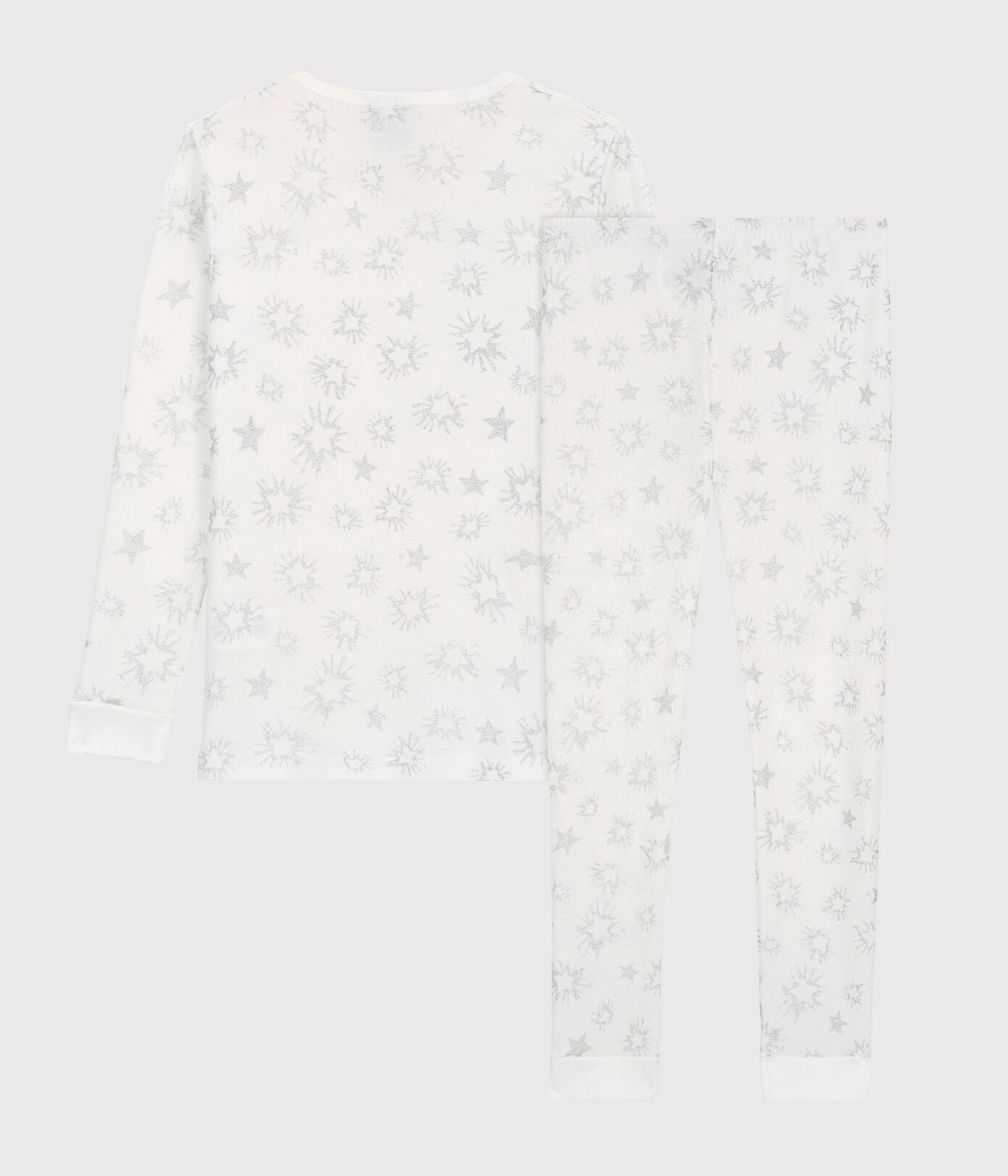 Girls White Stars Cotton Nightwear Set