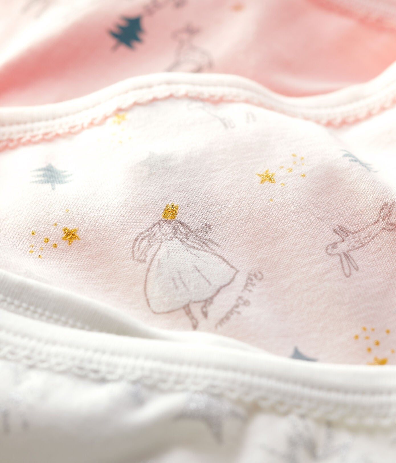 Girls Multicolor Cotton Underwear Set(3 Pack)