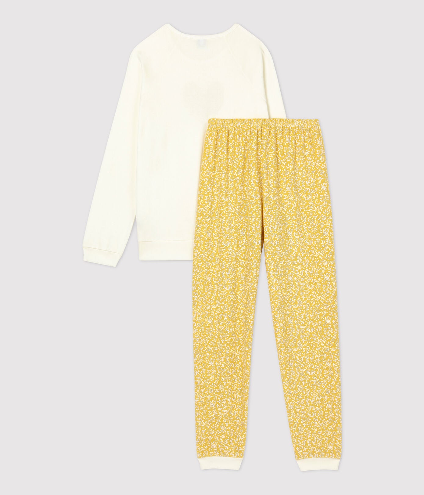 Girls Yellow Printed Cotton Nightwear Set