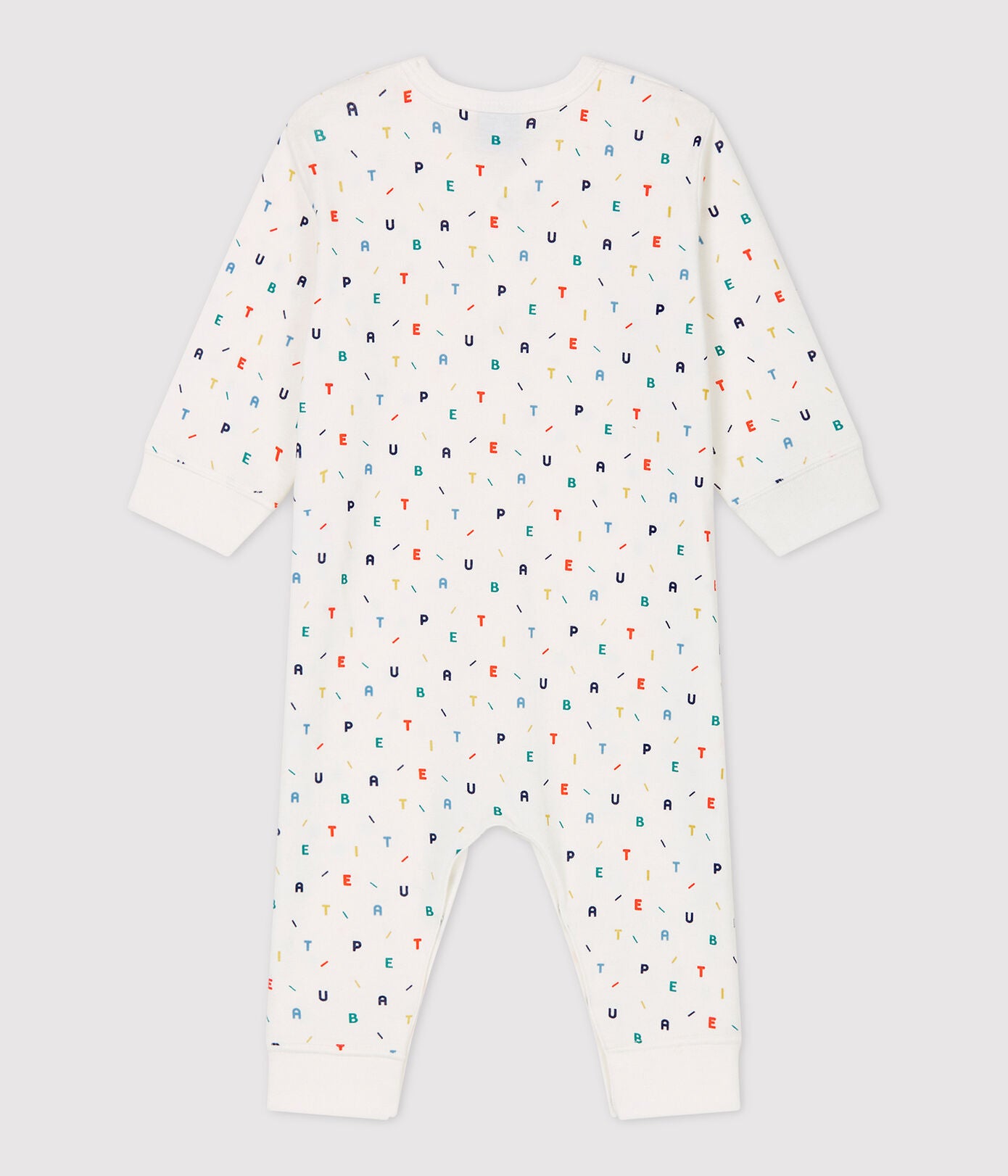 Baby Girls White Logo Cotton Babysuit