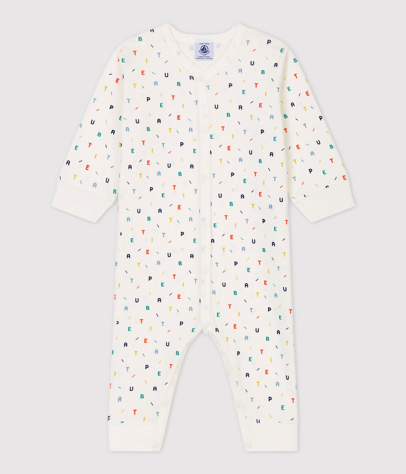 Baby Girls White Logo Cotton Babysuit