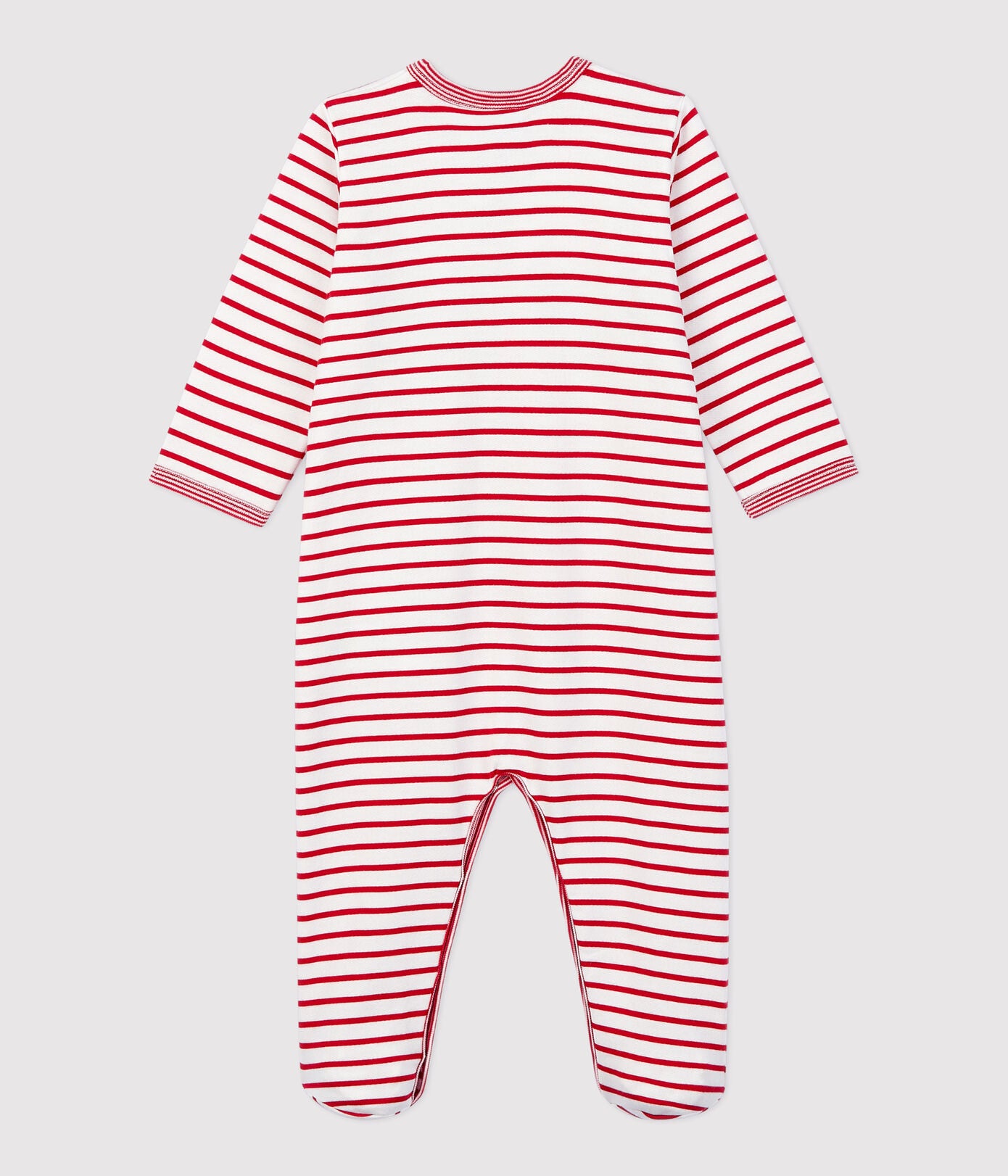 Baby Boys Red Stripes Cotton Babysuit