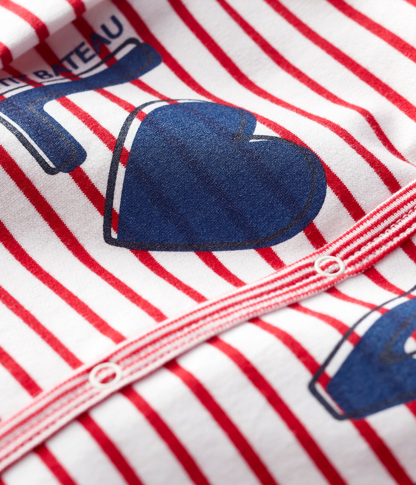 Baby Boys Red Stripes Cotton Babysuit