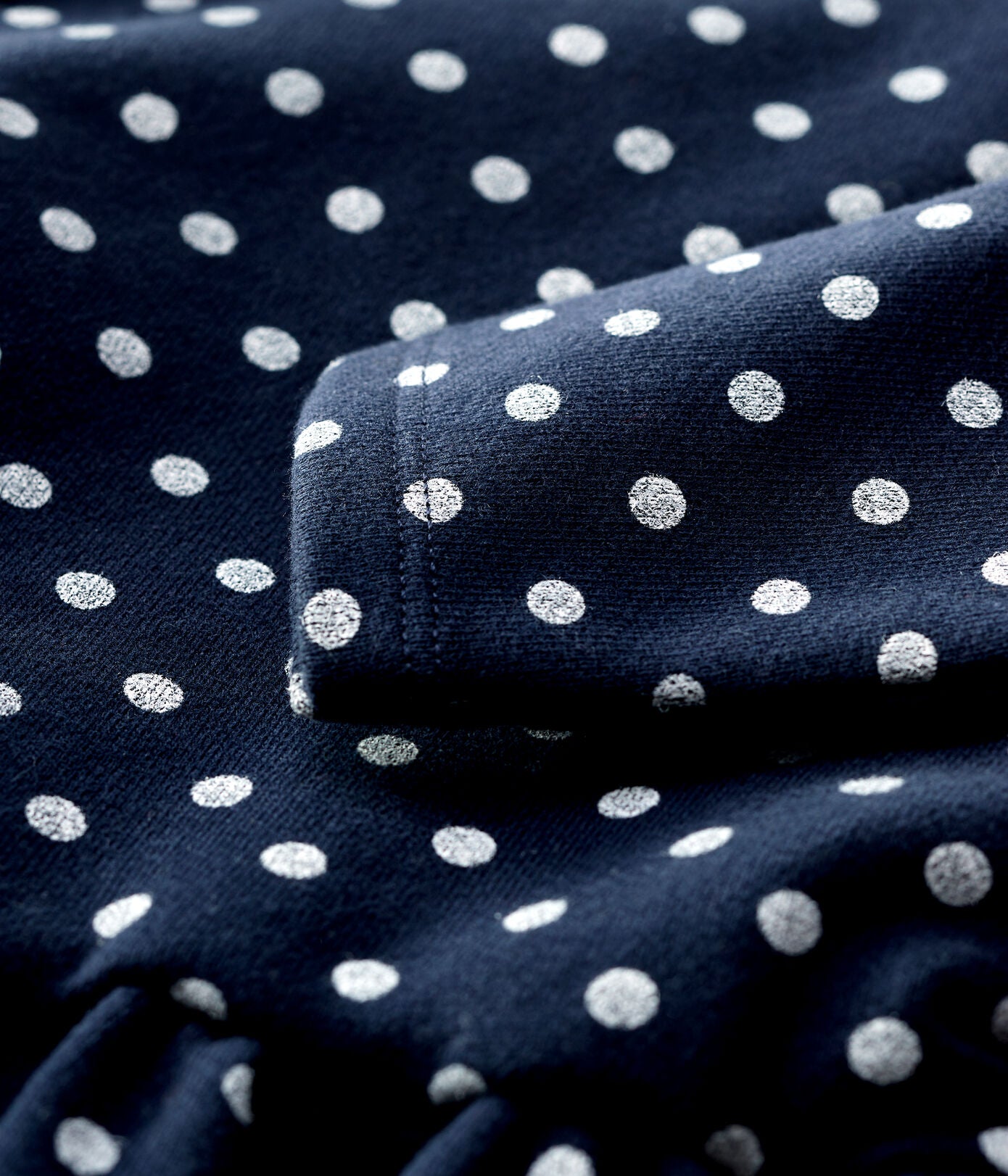Baby Girls Navy Dots Cotton Dress