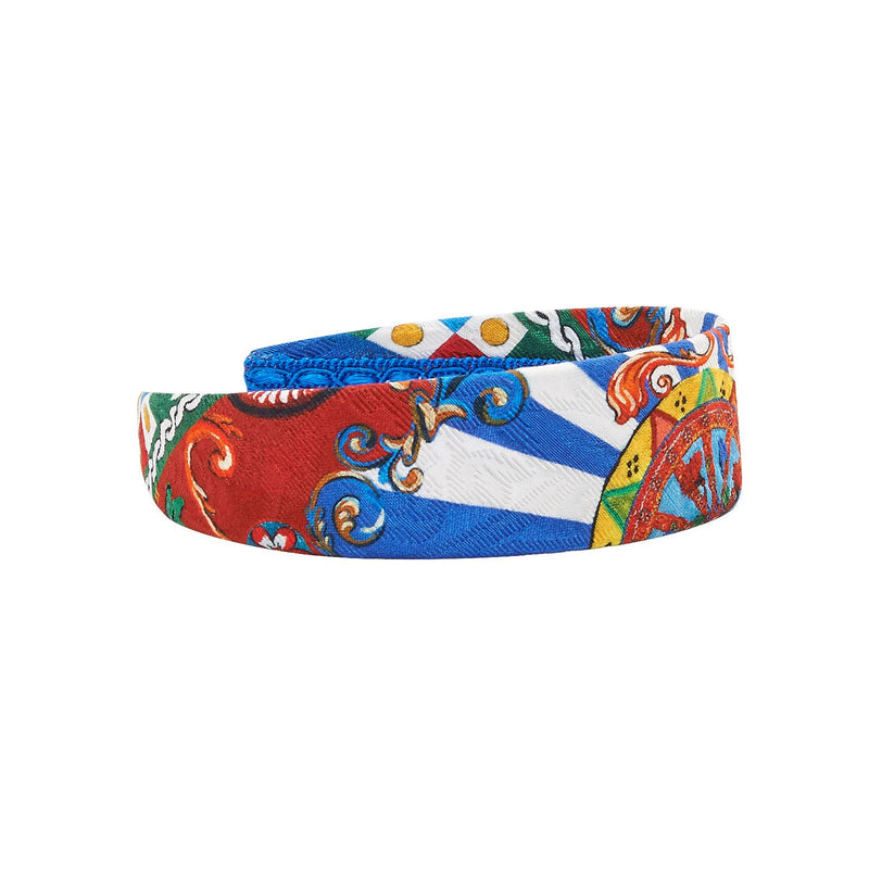 Girls Multicolor Teatro Pupi Printed Hairband - CÉMAROSE | Children's Fashion Store