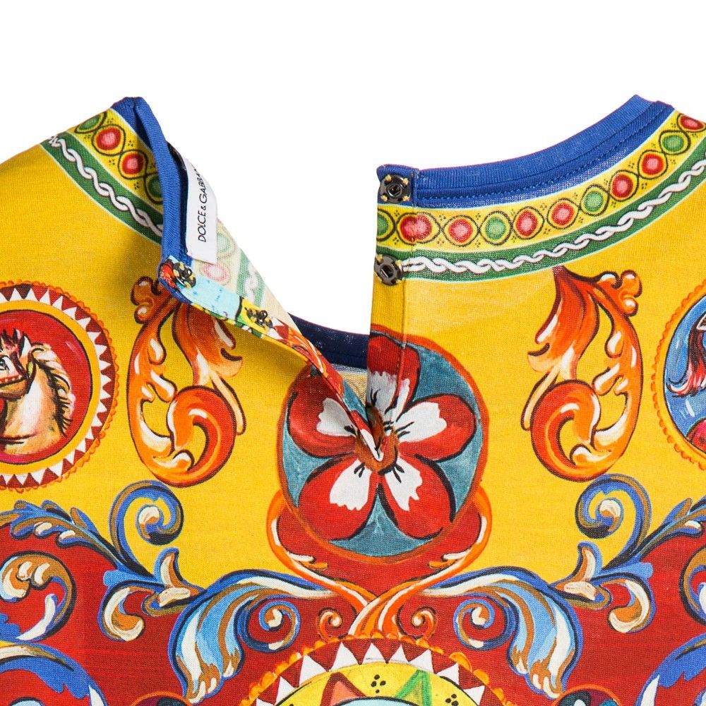 Girls Multicolor Printed Short Sleeve T-Shirt - CÉMAROSE | Children's Fashion Store - 3