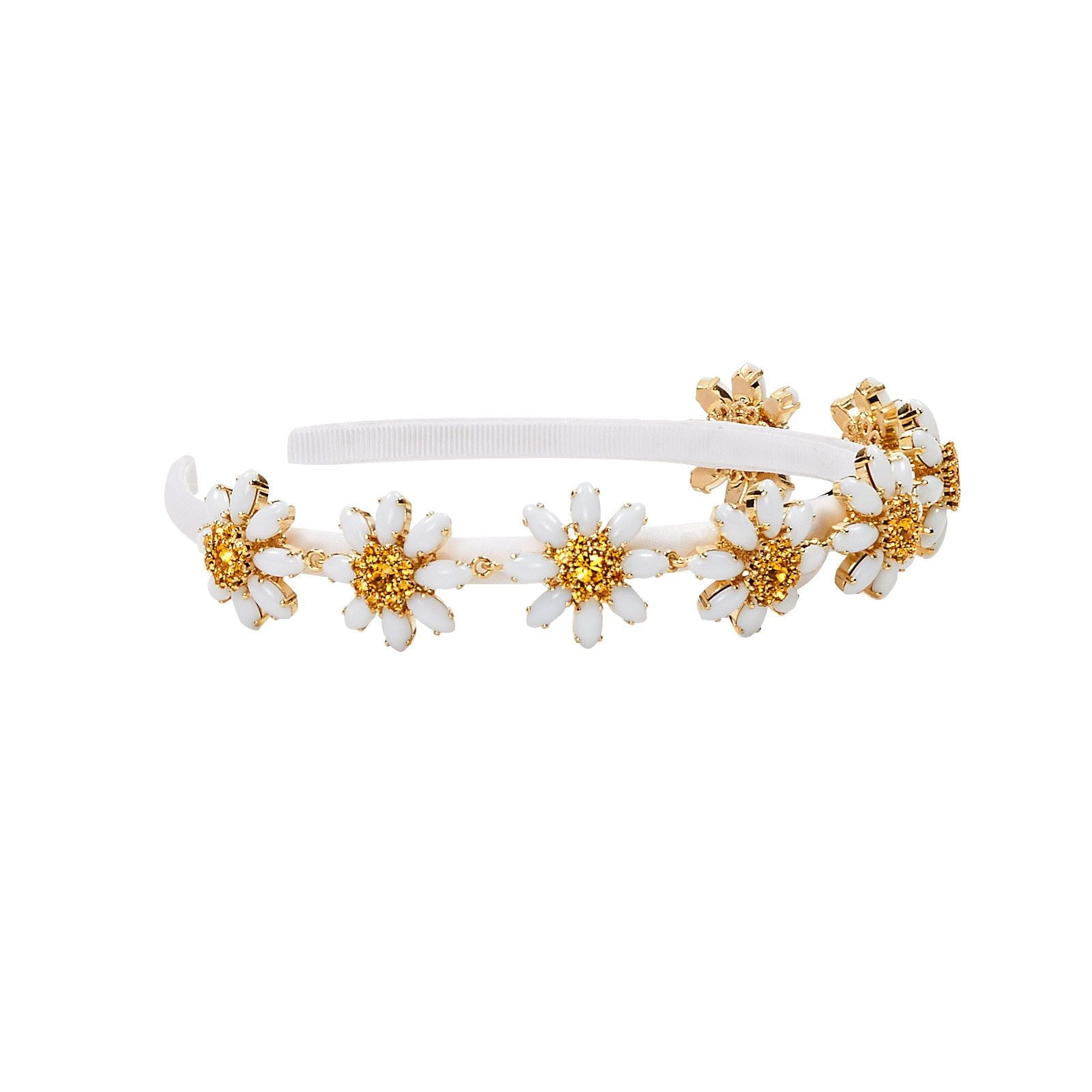 Girls White Hairband With Inlay Gem - CÉMAROSE | Children's Fashion Store