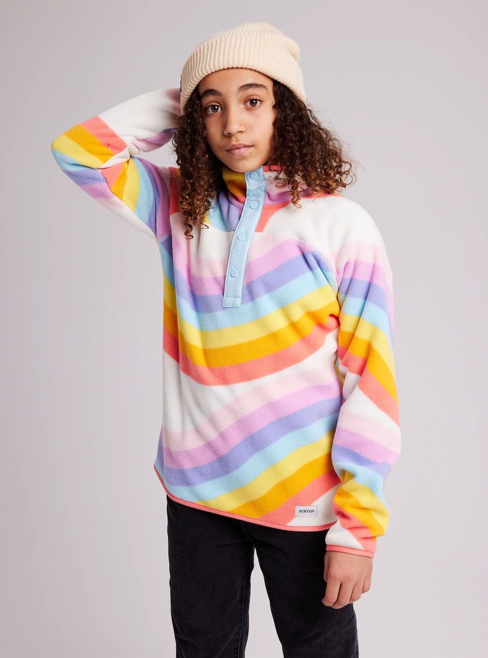 Girls Rainbow Fleece Sweatshirt