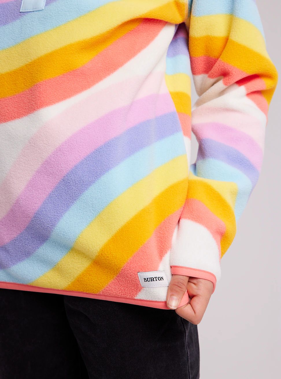 Girls Rainbow Fleece Sweatshirt