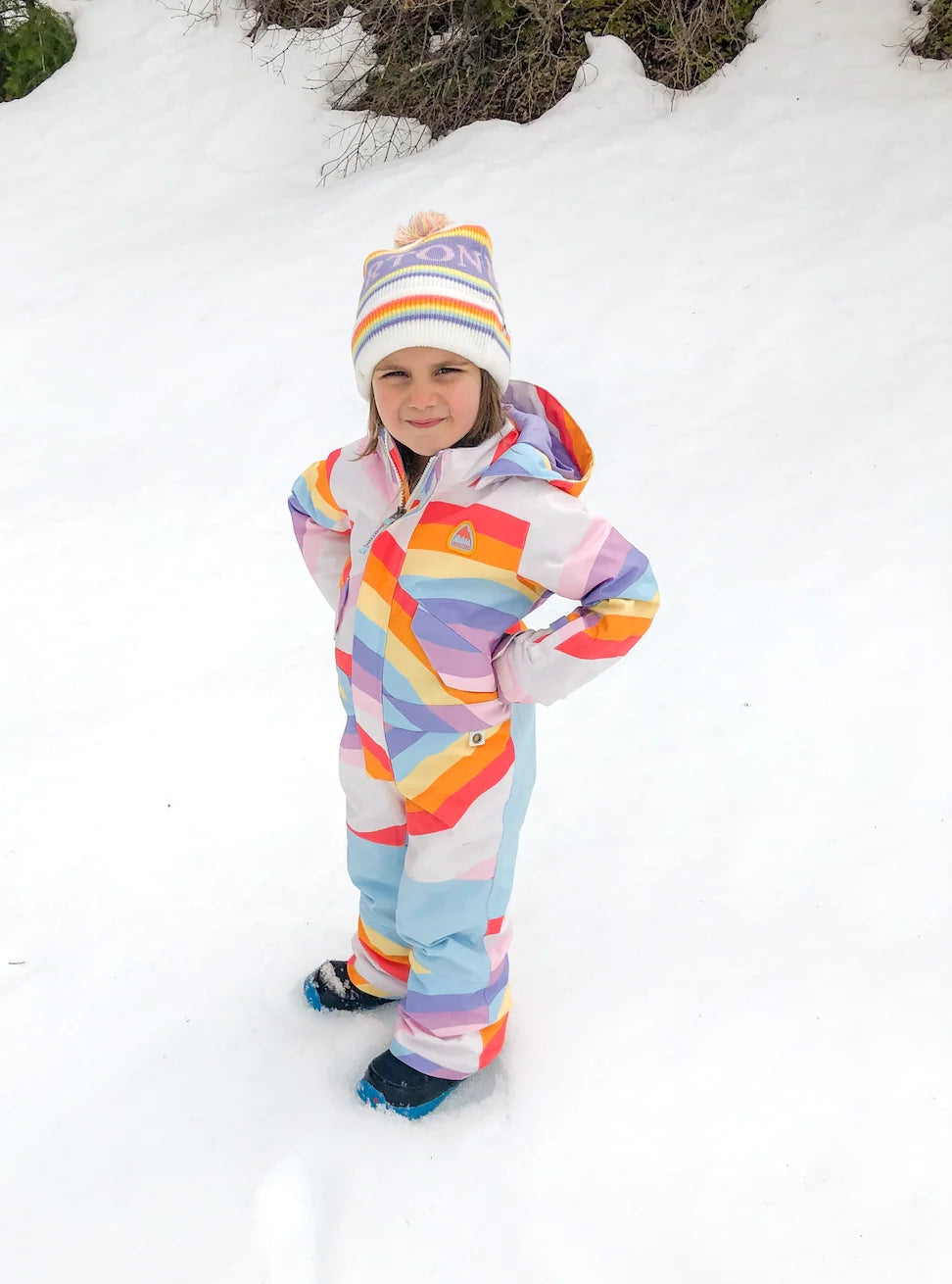Girls Rainbow Ski Jumpsuit