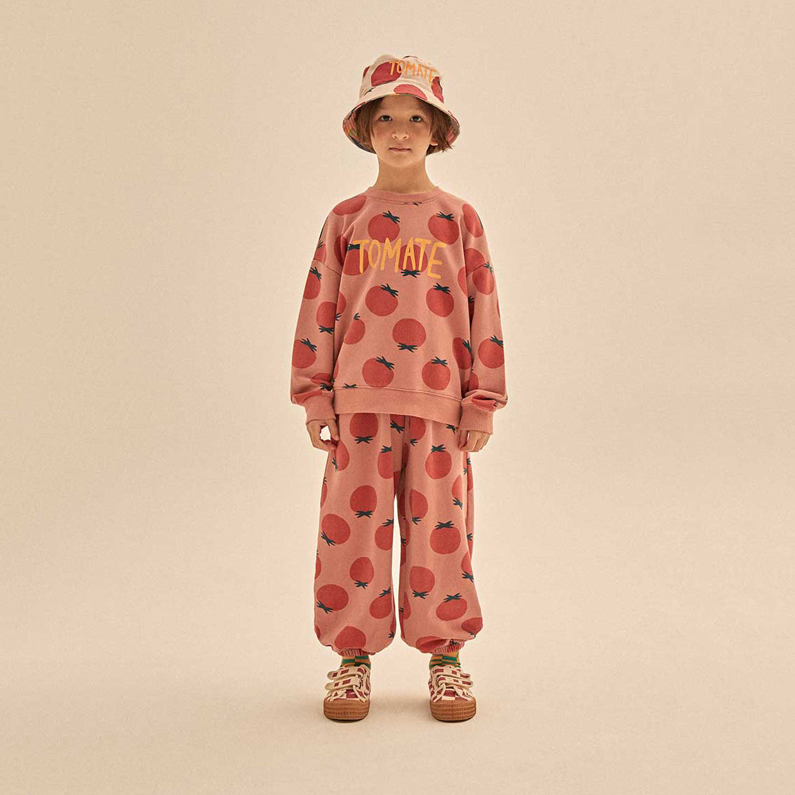 Boys & Girls Pink Printed Cotton Set