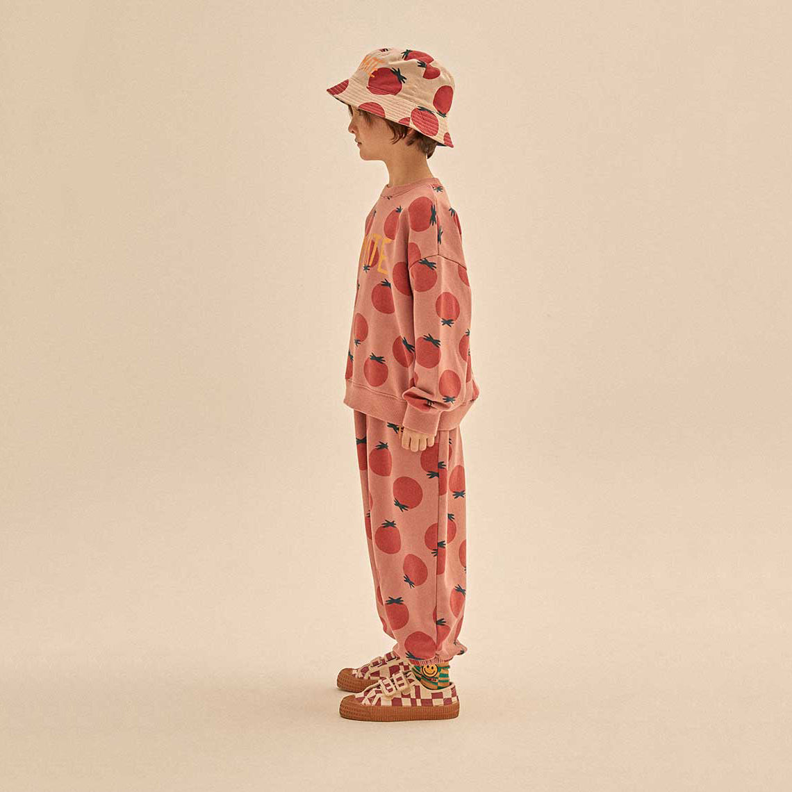 Boys & Girls Pink Printed Cotton Set